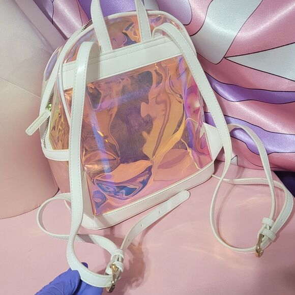 Purse Lot Samantha Vega Japan Holographic Purse Used Y2K Pink Handbag Crossbody - Picture 9 of 16